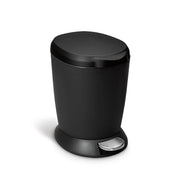 simplehuman CW1319 Plastic Step-On Trash Can, 1.6 gal., Black - Default Title