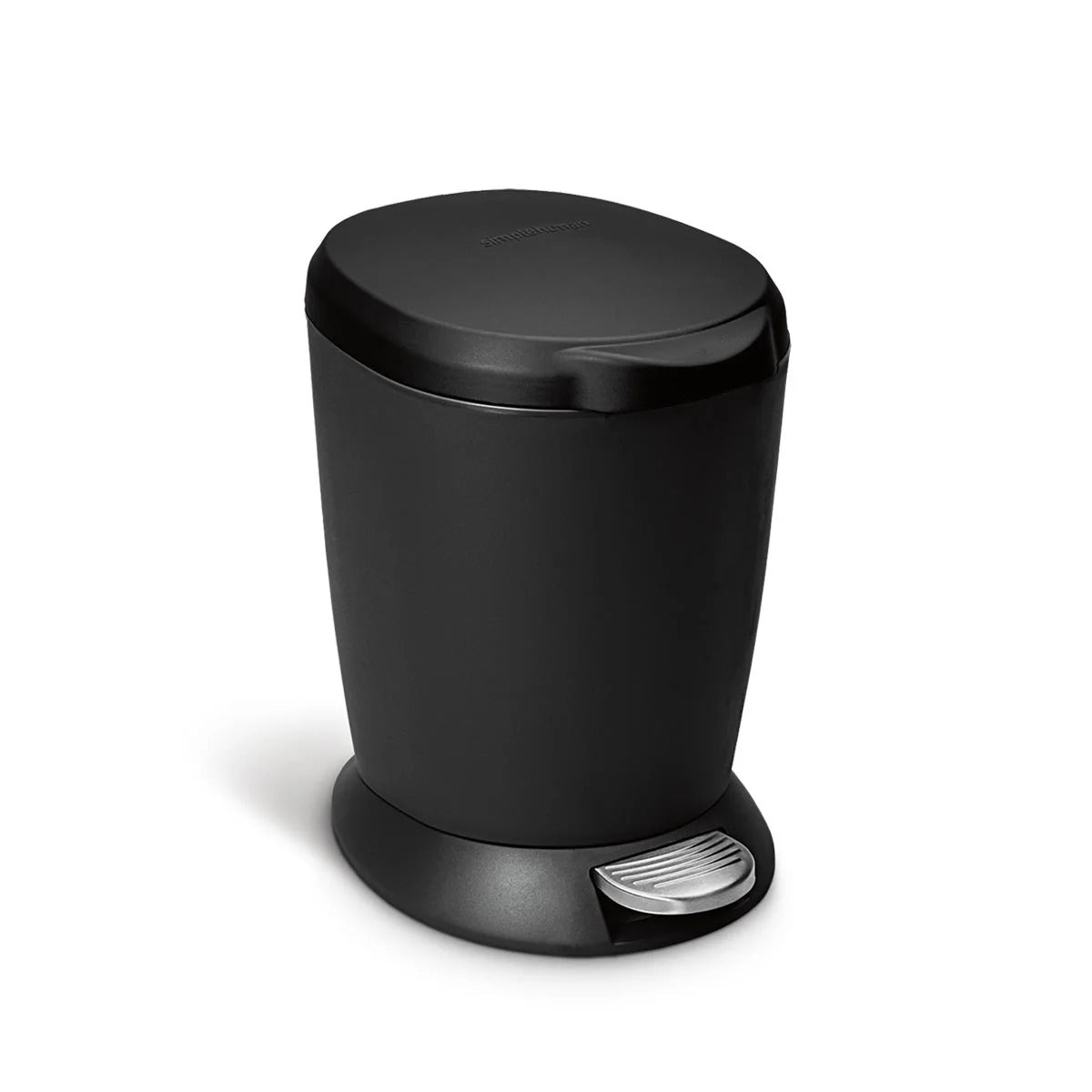 simplehuman CW1319 Plastic Step-On Trash Can, 1.6 gal., Black - Default Title