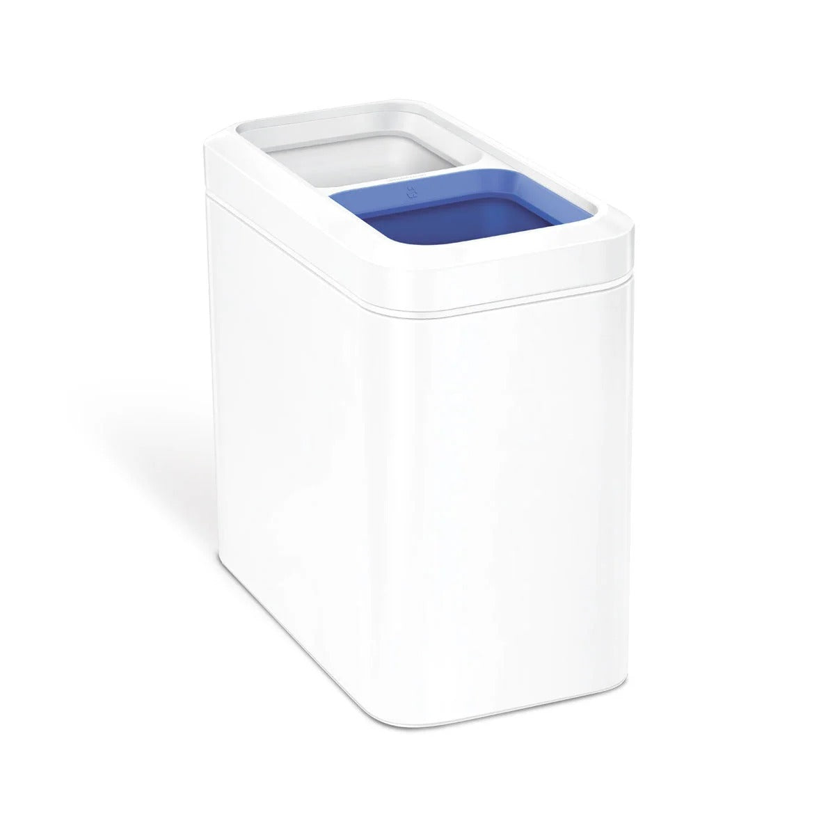 simplehuman Stainless Steel Trash Recycling Can, 5.3 gal. - White