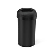 simplehuman Steel Trash Can, Black - 16 gal. 60 Liters