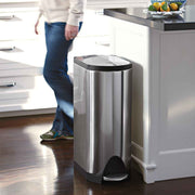 simplehuman CW1824 Stainless Steel Trash Can, 8 gal., Silver - photo 4