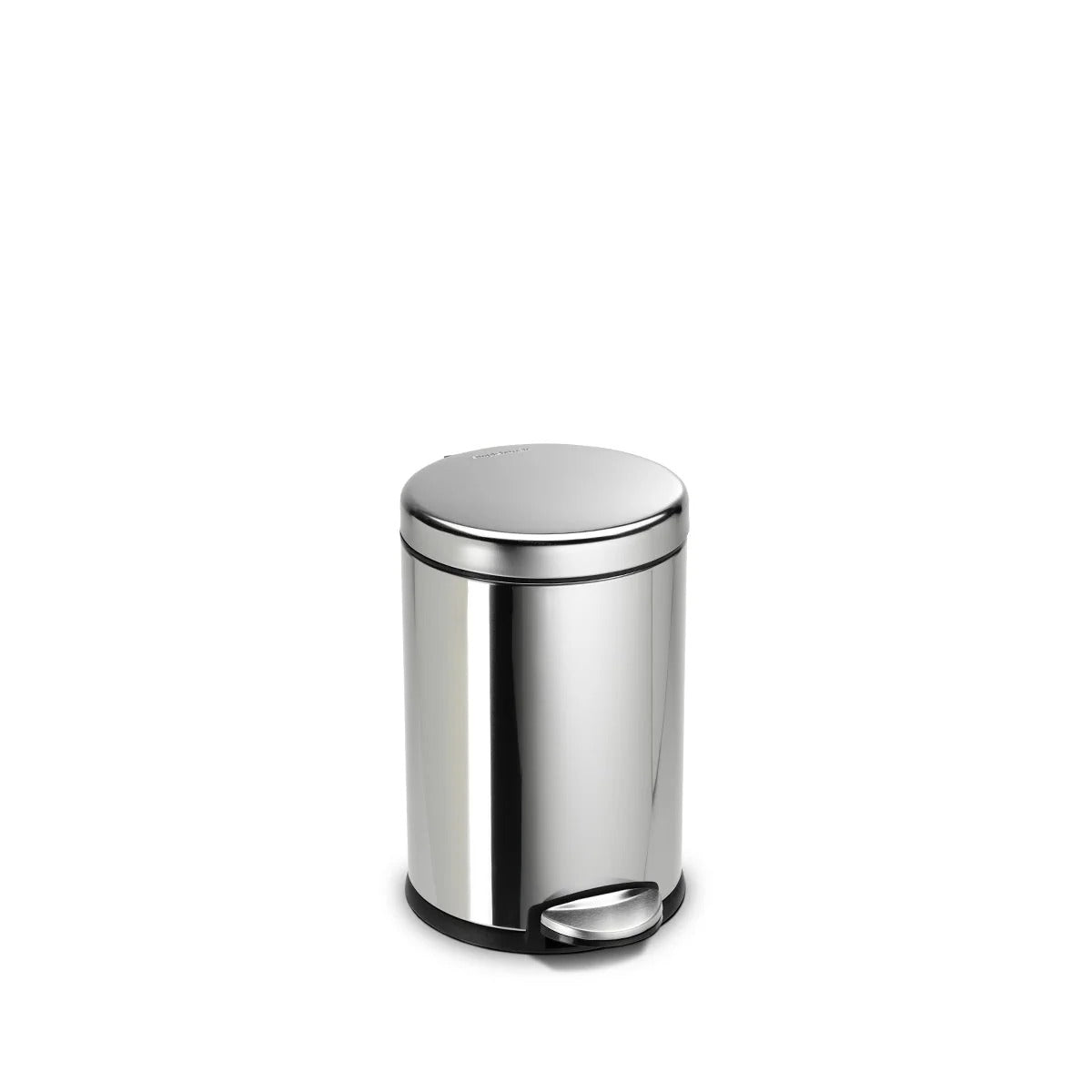 simplehuman Stainless Steel Step-On Trash Can, 1.2 gal. - Polished