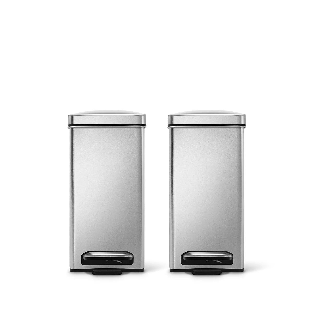 simplehuman CW1898 Stainless Steel Step-On Trash Can, 2.6 gal., Silver - photo 2