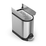 simplehuman CW1899 Stainless Steel Step-On Trash Can, 2.6 gal., Silver - photo 3
