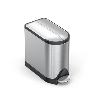 simplehuman CW1899 Stainless Steel Step-On Trash Can, 2.6 gal., Silver - Default Title