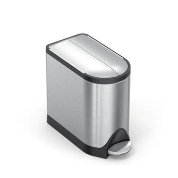 simplehuman CW1899 Stainless Steel Step-On Trash Can, 2.6 gal., Silver - Default Title