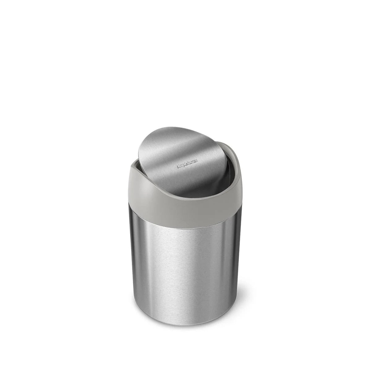 simplehuman Stainless Steel Countertop Trash Can, 0.4 gal. - Silver
