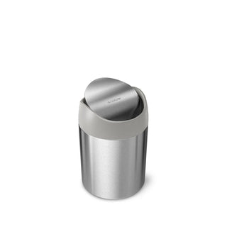 simplehuman Stainless Steel Countertop Trash Can, 0.4 gal. - Silver