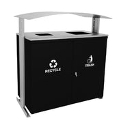 Ex-Cell Kaiser RGU-3645 BLK/HMGX Ellipse Steel Trash Can, 90 gal., Black - Default Title