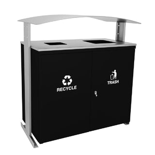 Ex-Cell Kaiser RGU-3645 BLK/HMGX Ellipse Steel Trash Can, 90 gal., Black - Default Title