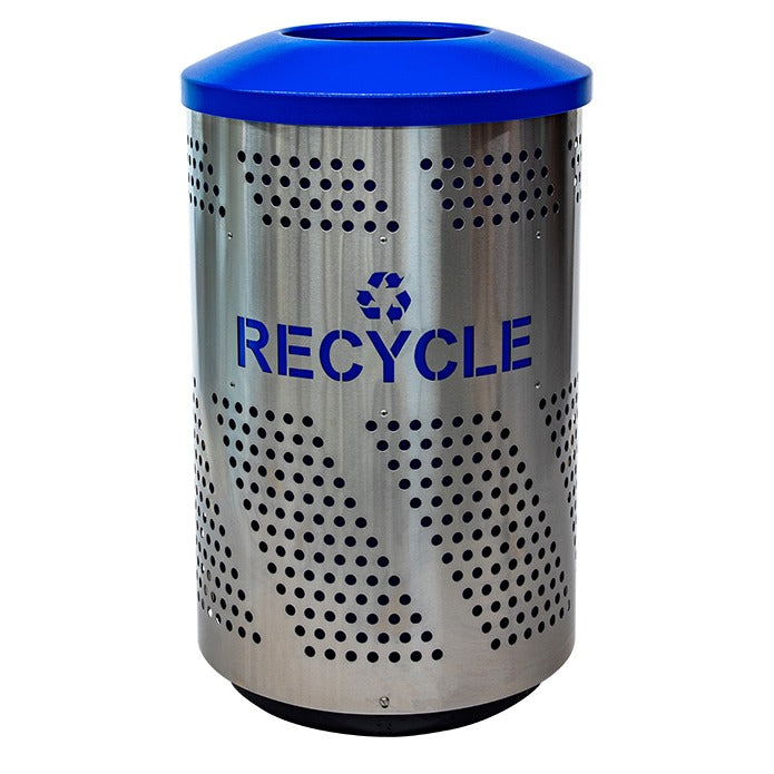 Ex-Cell Kaiser ARENA Arena Series Stainless Steel Recycling Receptacle, 51 gal. - 40"