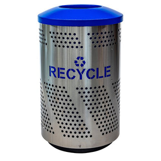 Ex-Cell Kaiser ARENA Arena Series Stainless Steel Recycling Receptacle, 51 gal. - 40"