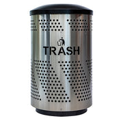 Ex-Cell Kaiser ARENA-51 Arena Series Stainless Steel Trash Receptacle, 51 gal. - SS