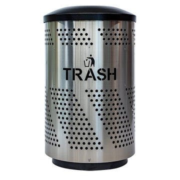 Ex-Cell Kaiser ARENA-51 Arena Series Stainless Steel Trash Receptacle, 51 gal. - SS