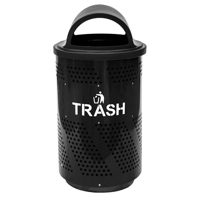 Ex-Cell Kaiser ARENA-X51 Arena Series Galvannealed Steel Trash Can, 51 gal., Black - photo 2