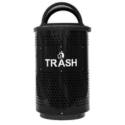Ex-Cell Kaiser ARENA-X51 Arena Series Galvannealed Steel Trash Can, 51 gal., Black - ARENA-X51 T BLK