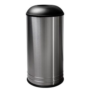 Ex-Cell Kaiser INT1531 D-6 SS BLX International Stainless Steel Trash Can, 18 gal., Silver - Default Title