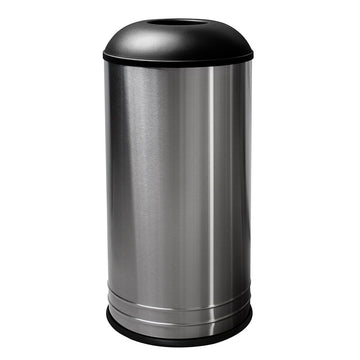 Ex-Cell Kaiser INT1531 D-6 SS BLX International Stainless Steel Trash Can, 18 gal., Silver - Default Title