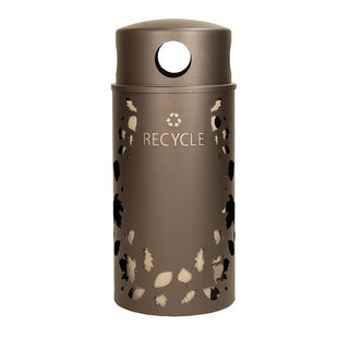 Ex-Cell Kaiser NS33-LV R Nature Series Steel Recycling Bin, 33 gal. - Brown