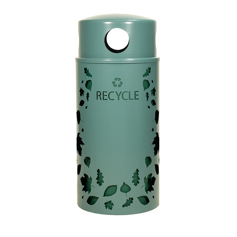 Ex-Cell Kaiser NS33-LV R Nature Series Steel Recycling Bin, 33 gal. - Green