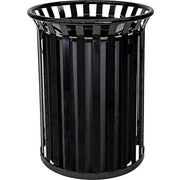Ex-Cell Kaiser Streetscape Steel Trash Can, 37 gal. - Black