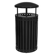 Ex-Cell Kaiser SCTP-40 D Streetscape Steel Trash Can, 45 gal. - Green