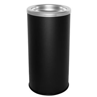 Ex-Cell Kaiser WR690 BLACK PERF Landscape Powder Coated Steel Trash Can, 10 gal. - Default Title