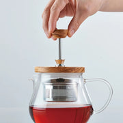 Hario TEO-70-OV Teaor Wood Glass Teapot, 24 oz. - photo 2