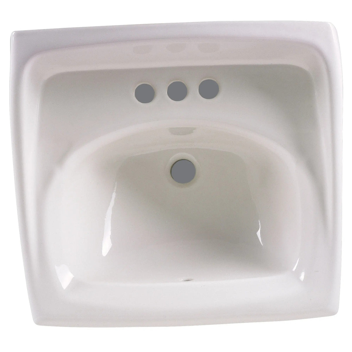 American Standard China Wall-Mount Lavatory, 18 1/4" x 21 1/4", White - 4"