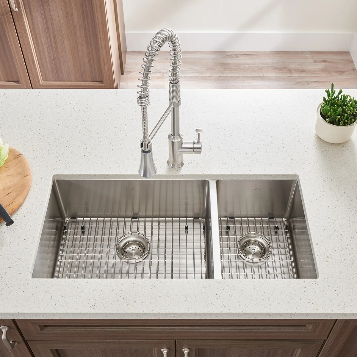 American Standard 18CR.9351800.075 Stainless Steel Undermount Sink, 18" x 35", Silver - photo 3