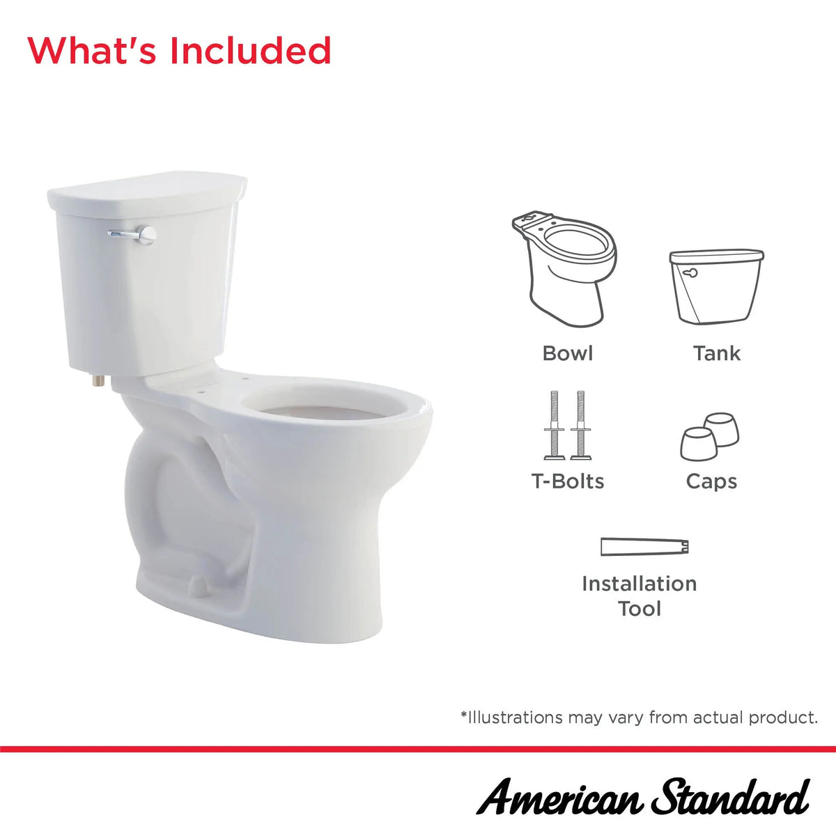 American Standard Toilet, 17 3/8" Wide - 28 1/4"