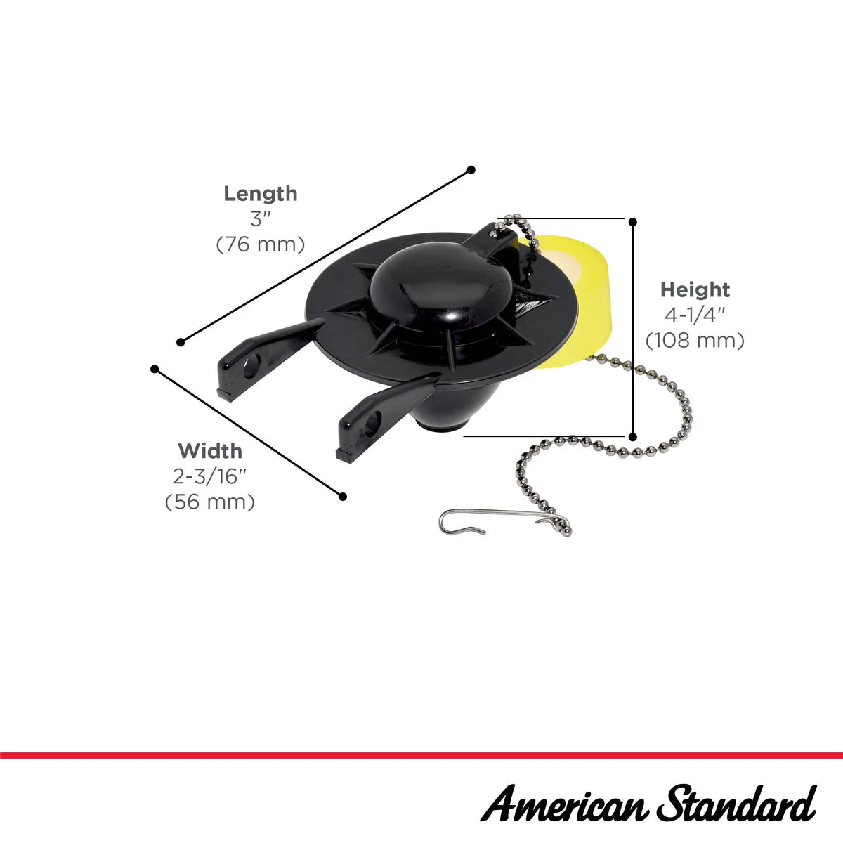 American Standard 7381129-200.0070A Flapper Chain, Black - photo 3