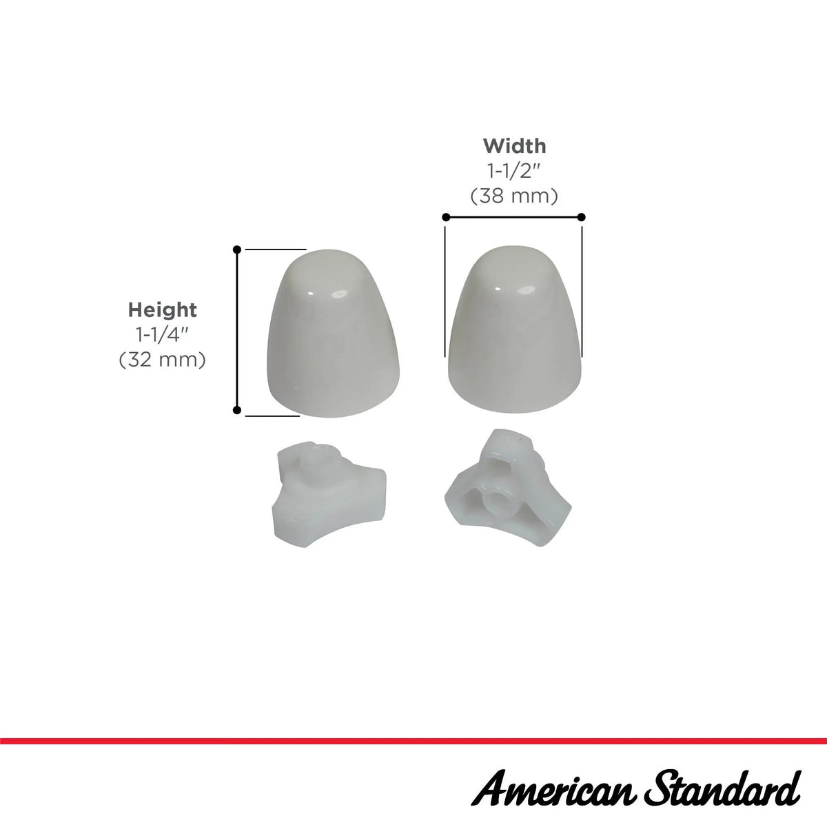 American Standard 7381148-200.0200A Polypropylene Bolt Cap Kit - photo 3