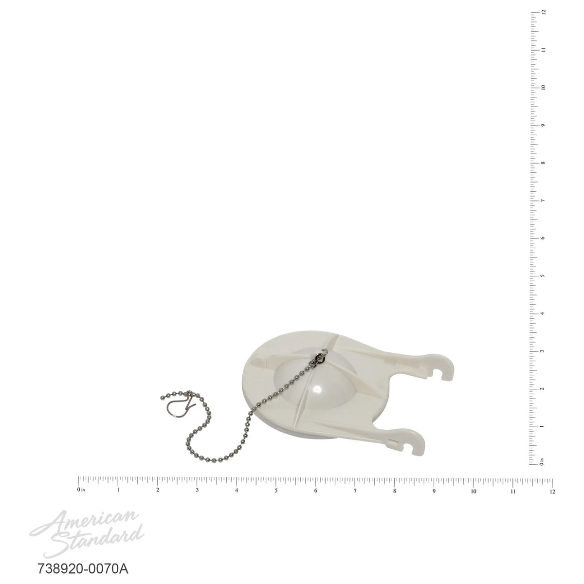American Standard 738920-0070A Flapper Assembly, 3" Long, White - Default Title