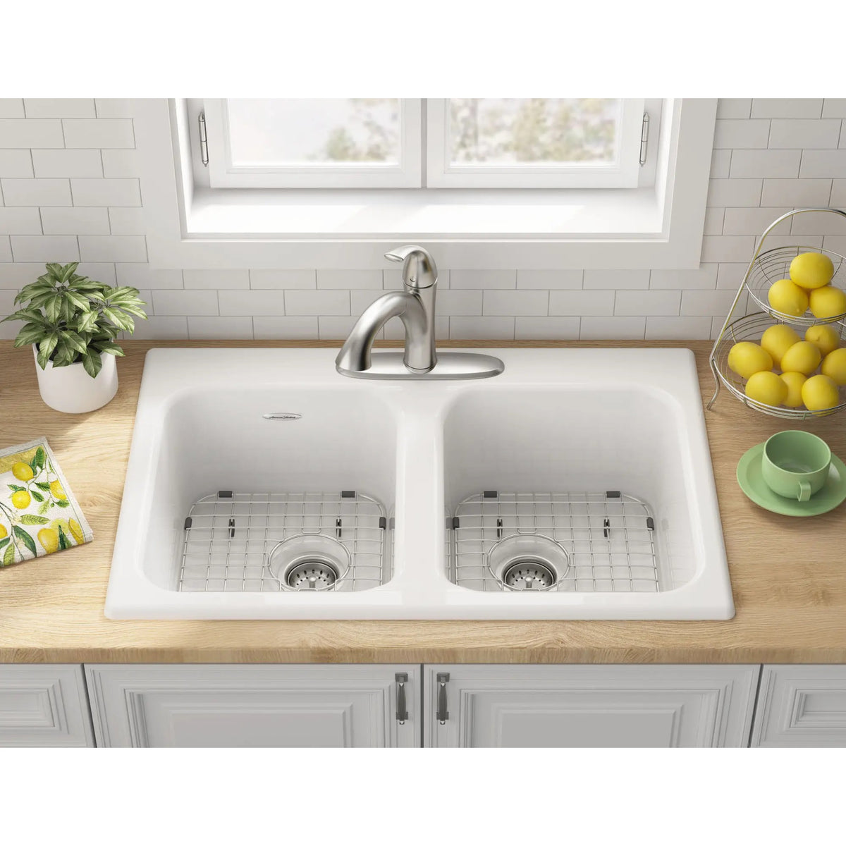 American Standard 77DB33223.308 Enameled Cast Iron Drop-In Sink, 22 1/4" x 32 7/8", White - photo 4