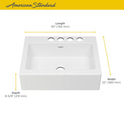 American Standard Enameled Cast Iron Undermount Sink, 8 13/16" High, White - photo 4