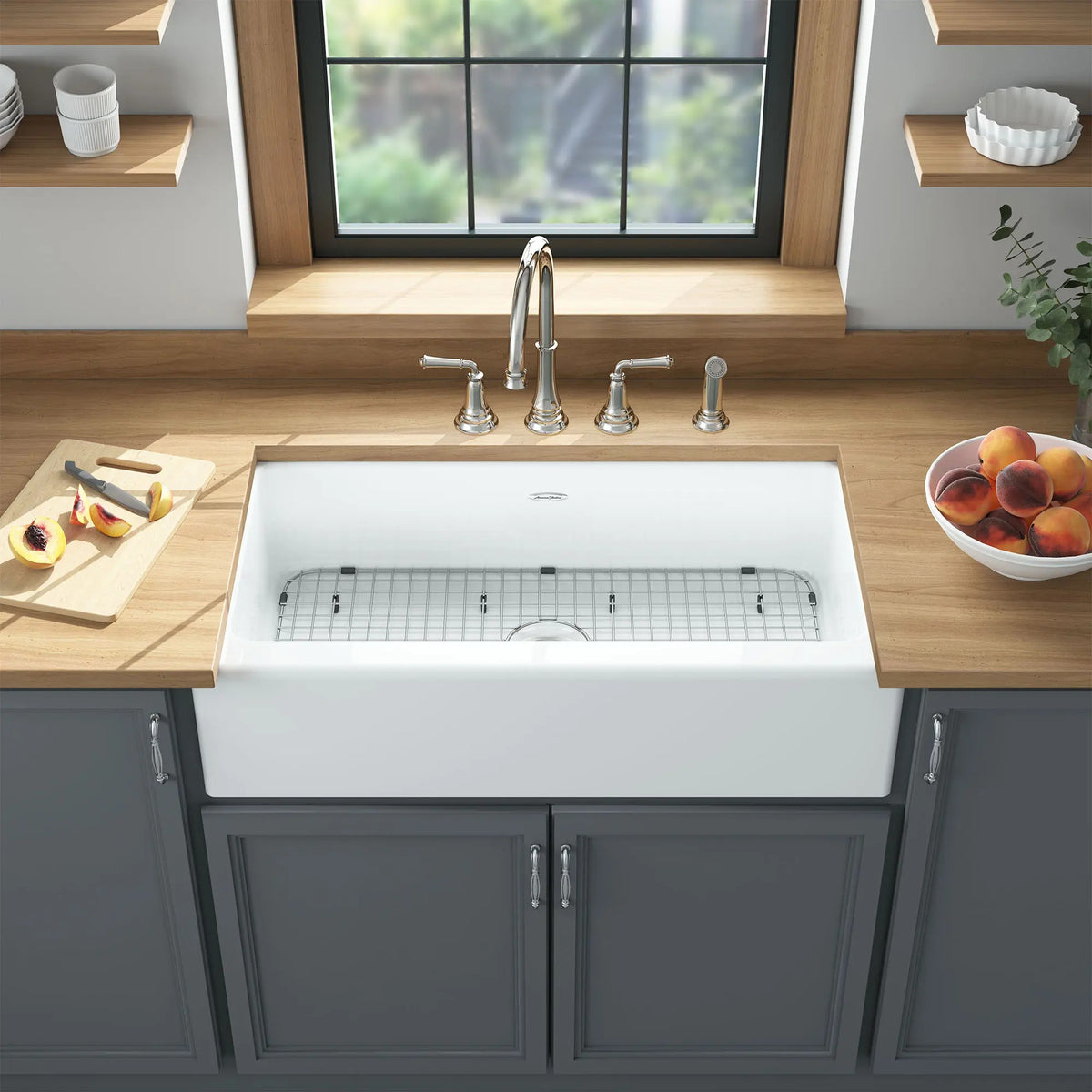 American Standard Enameled Cast Iron Undermount Sink, 8 13/16" High, White - photo 7