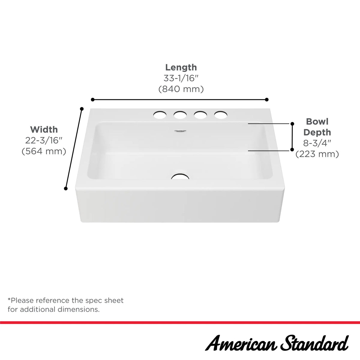 American Standard Enameled Cast Iron Undermount Sink, 8 13/16" High, White - photo 8