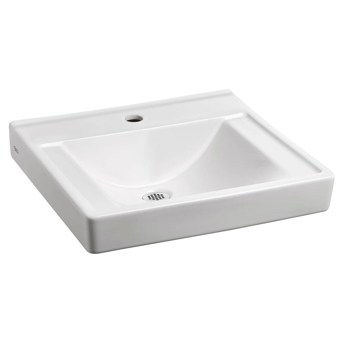 American Standard China Bowl Wall-Mount Lavatory, 18 1/4" x 20", White - Center Hole