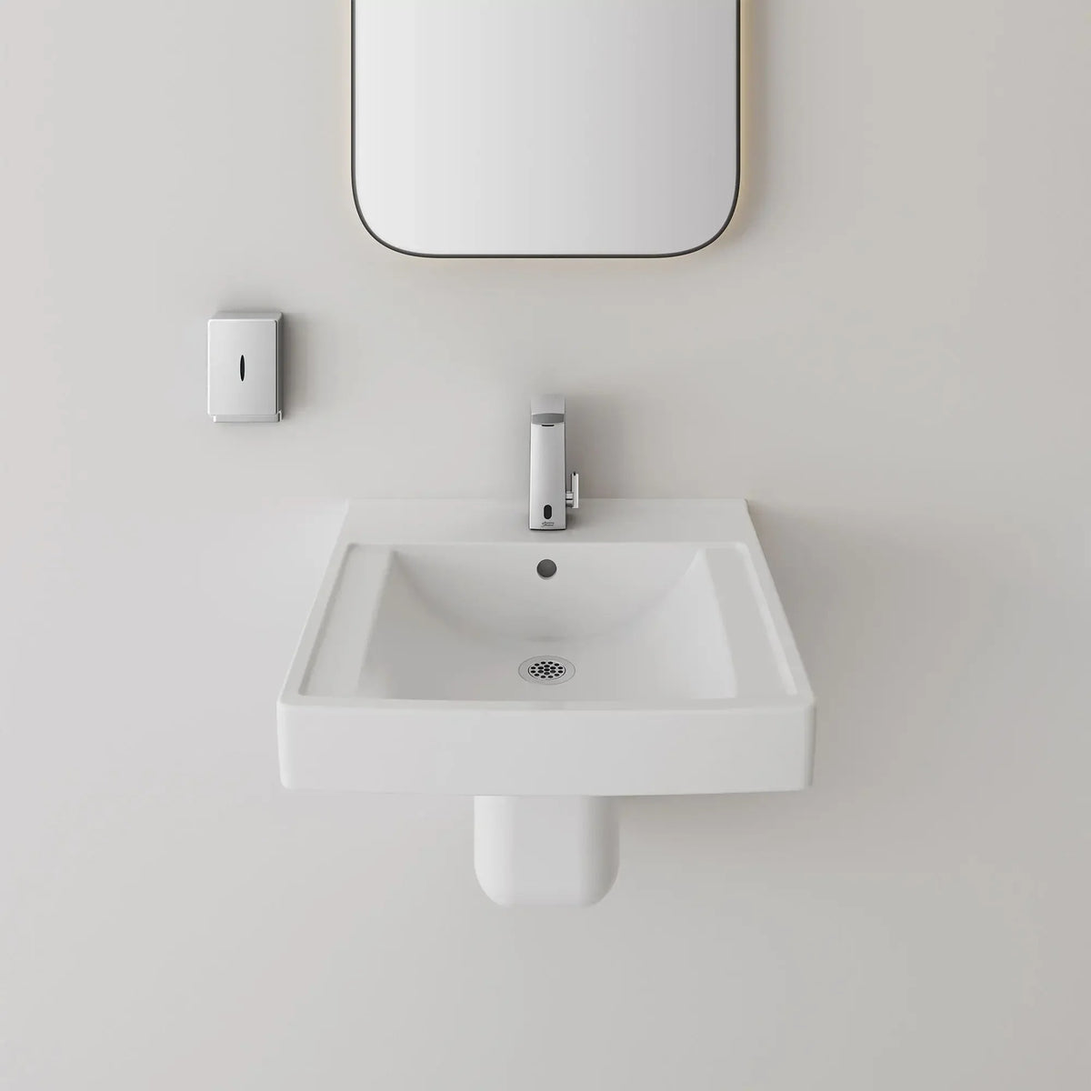 American Standard China Bowl Wall-Mount Lavatory, 20 1/4" x 21", White - photo 3