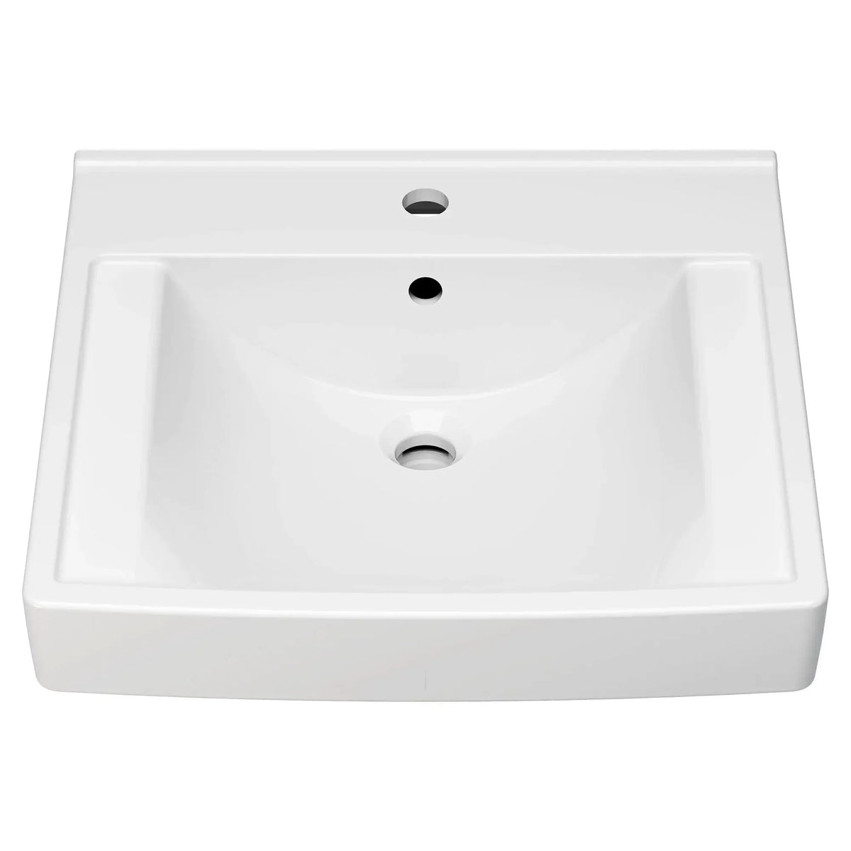 American Standard China Bowl Wall-Mount Lavatory, 20 1/4" x 21", White - Center Hole