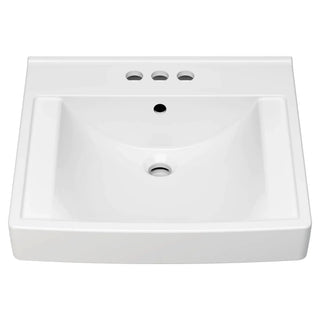 American Standard China Bowl Wall-Mount Lavatory, 20 1/4" x 21", White - 4" Centerset