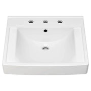 American Standard China Bowl Wall-Mount Lavatory, 20 1/4" x 21", White - 8" Centerset