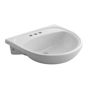 American Standard Fireclay Sink, 21 1/2" x 22", White - 4" Centerset