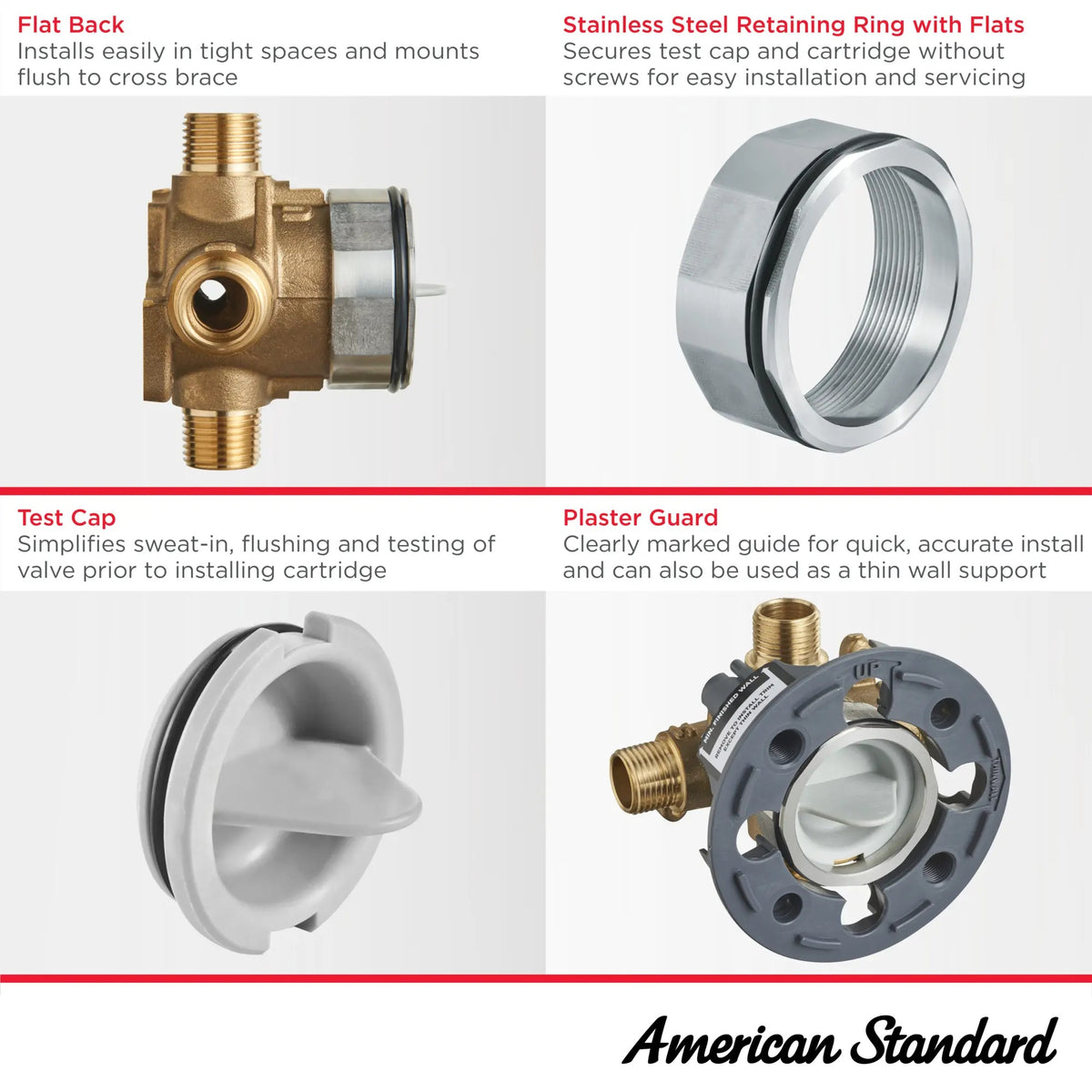 American Standard RU101 Brass Valve Body, 4 7/16" Wide - photo 6