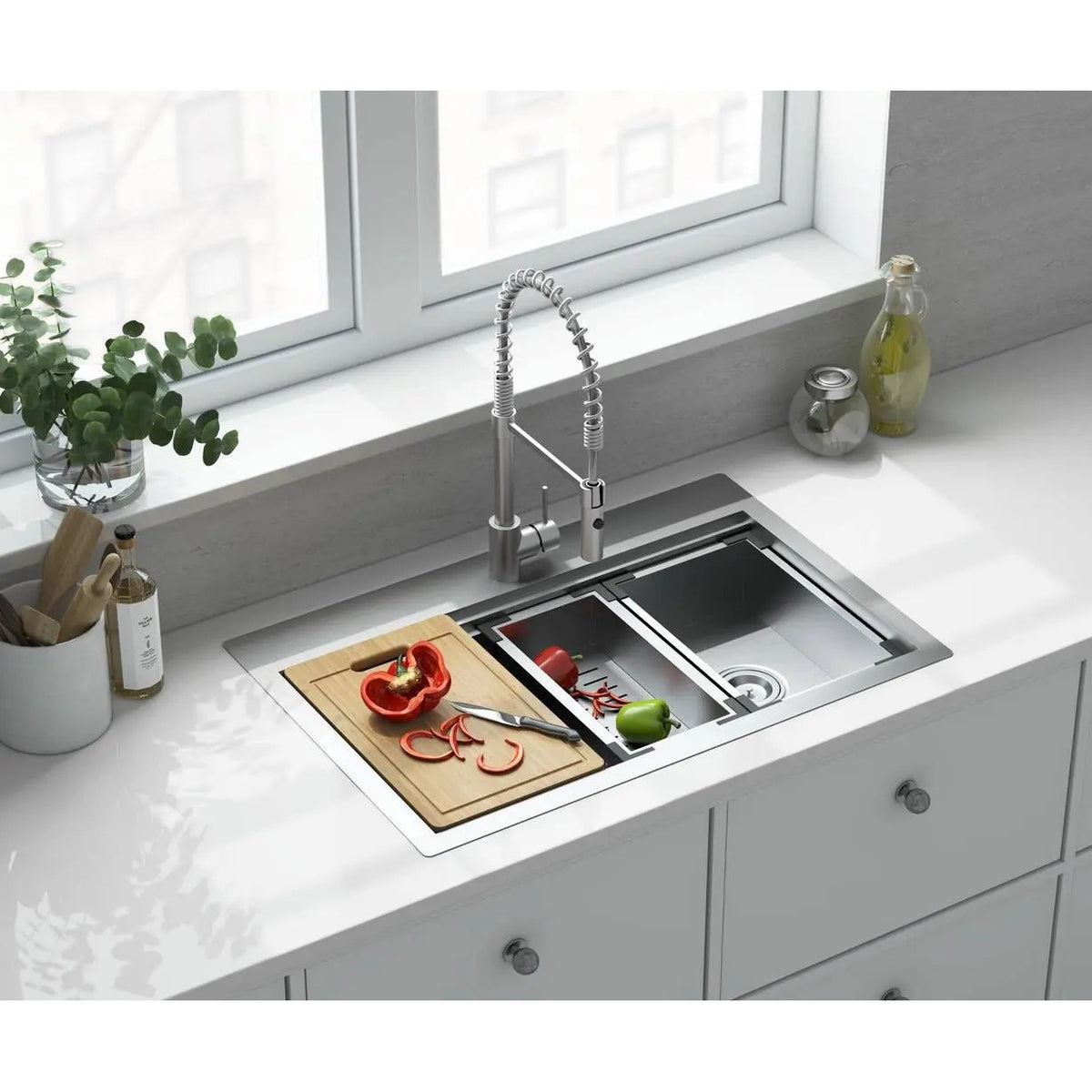 American Standard 18SB9332211WS.075 Stainless Steel Mount Sink, 22" x 33", Silver - photo 5