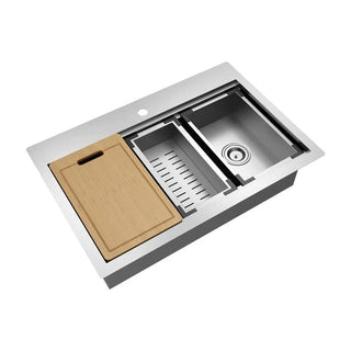 American Standard 18SB9332211WS.075 Stainless Steel Mount Sink, 22" x 33", Silver - Default Title