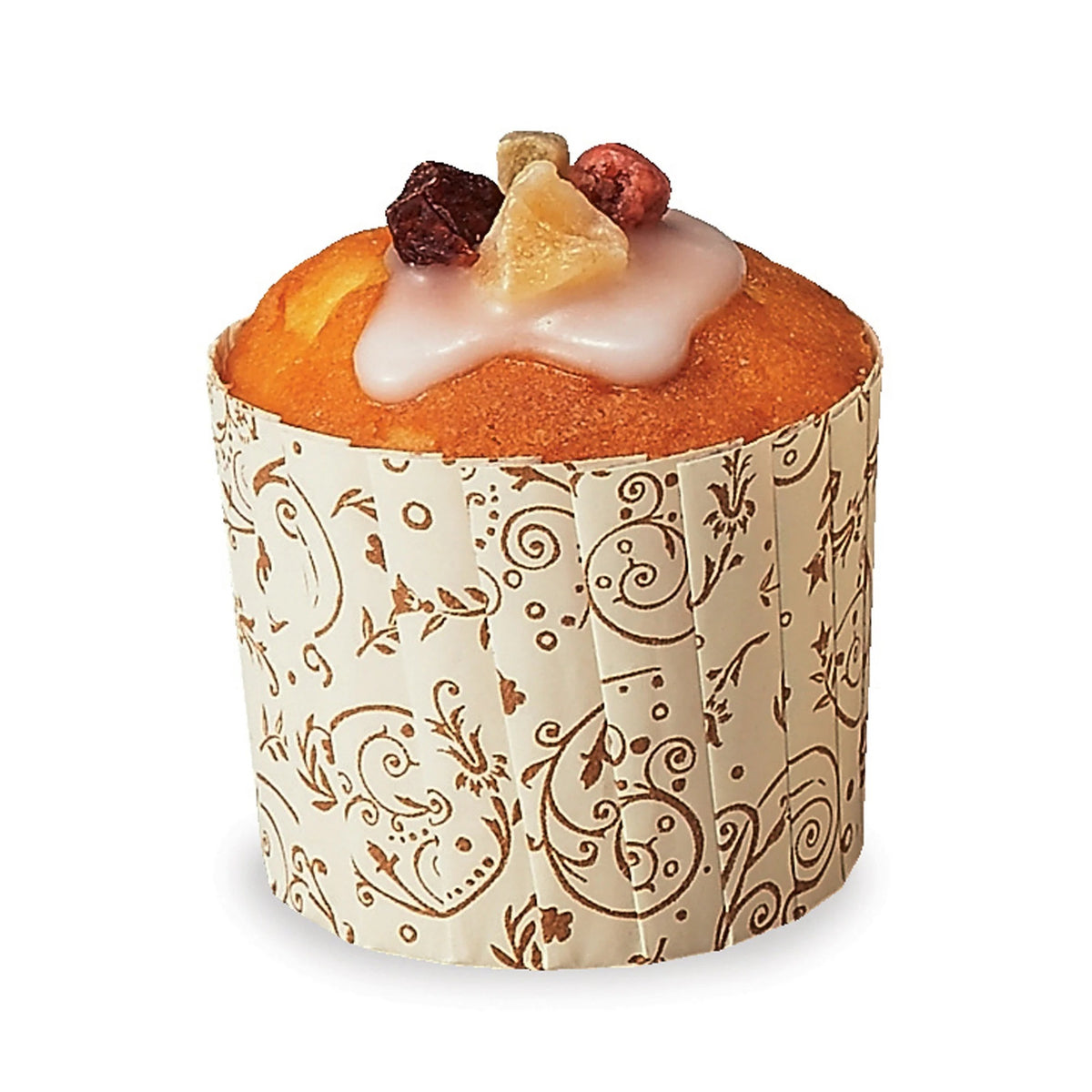 Welcome Home Brands Paper Baking Cup, 3.7 oz., 480/Case - Brown White