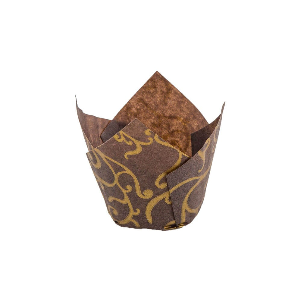 Novacart Paper Baking Cup, 3 oz., 2,000/Case - Brown Gold