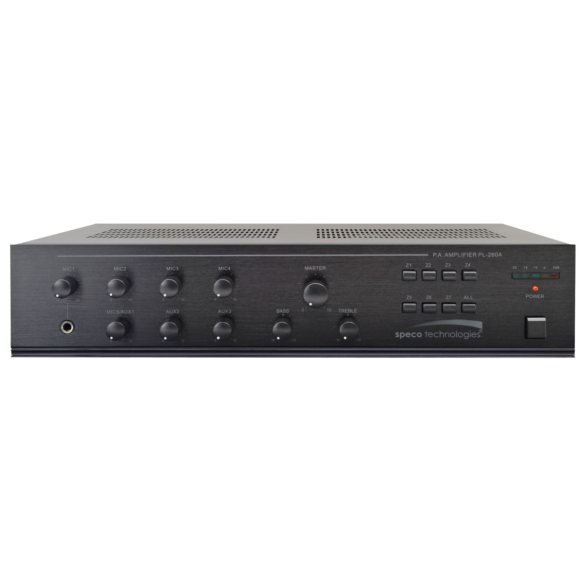 Speco Technologies PL260A Amplifier, 16 15/16" Wide, 117V - Default Title